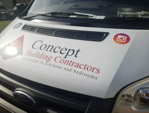 Van signs fitted by our studio