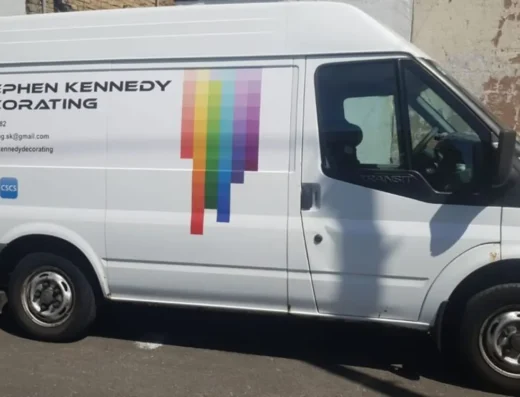 Van signs fitted by our studio